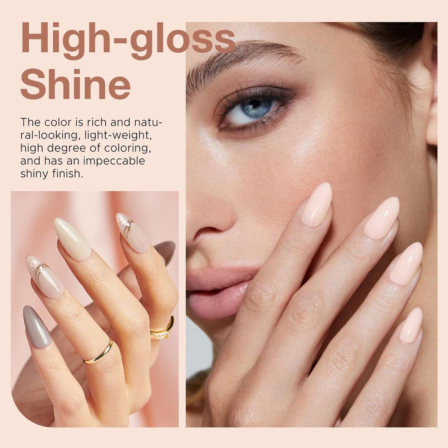 AZUREBEAUTY 29 Pcs Dip Powder Nail Kit - 20 Classic Brown & Nude Colors for Stunning Manicures | Includes Top/Base Coat