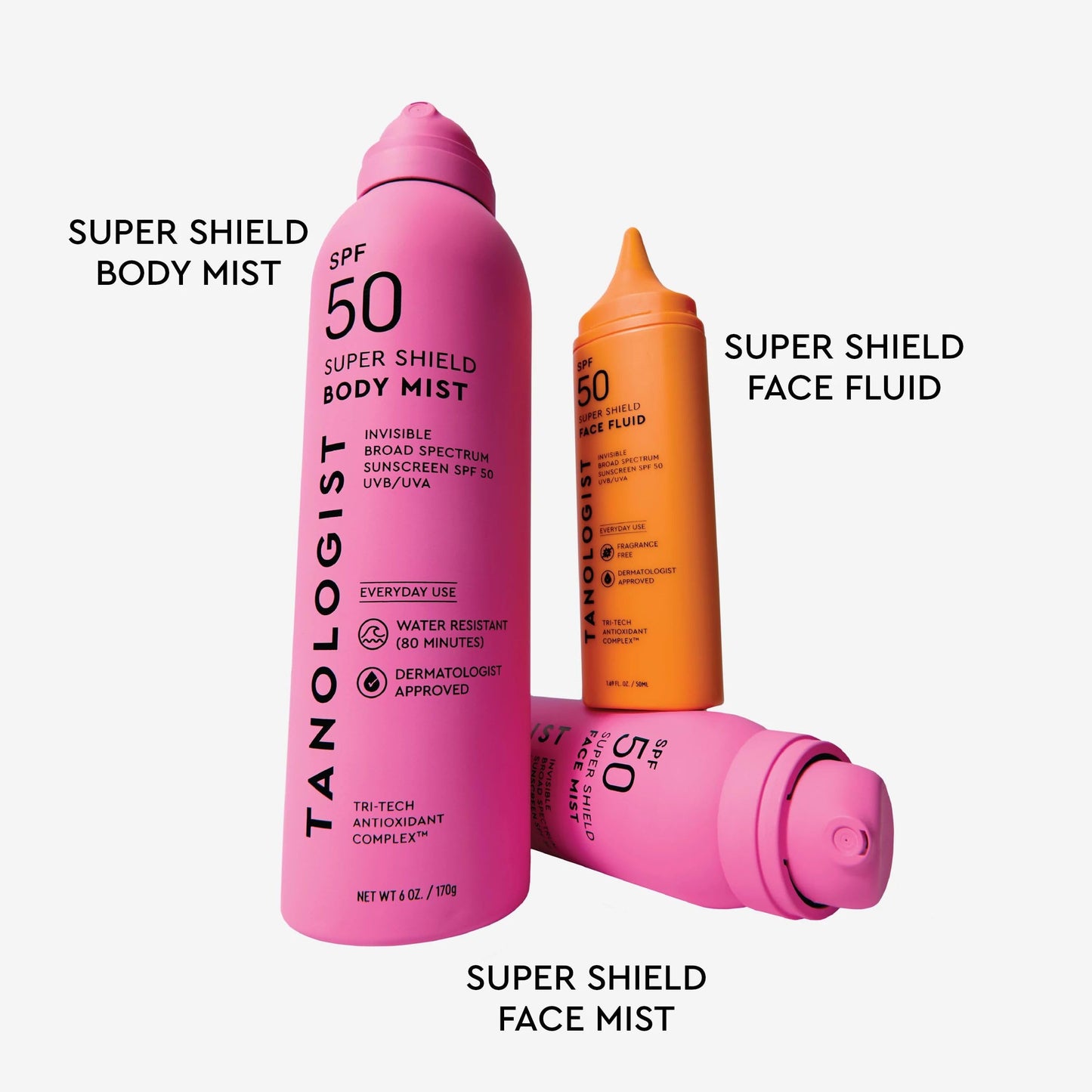 Tanologist SPF 50 Super Shield Face Mist, 2.5 fl. oz/73 ml Bottle