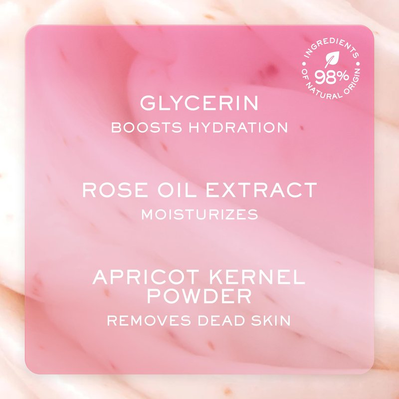 NUXE Very Rose Radiance Face Scrub with Floral Water. Gentle Exfoliating Care that Cleans Deeply for Soft, Smooth, Hydrated Skin. Suitable for Sensitive Skin, 2.5 Fl Oz