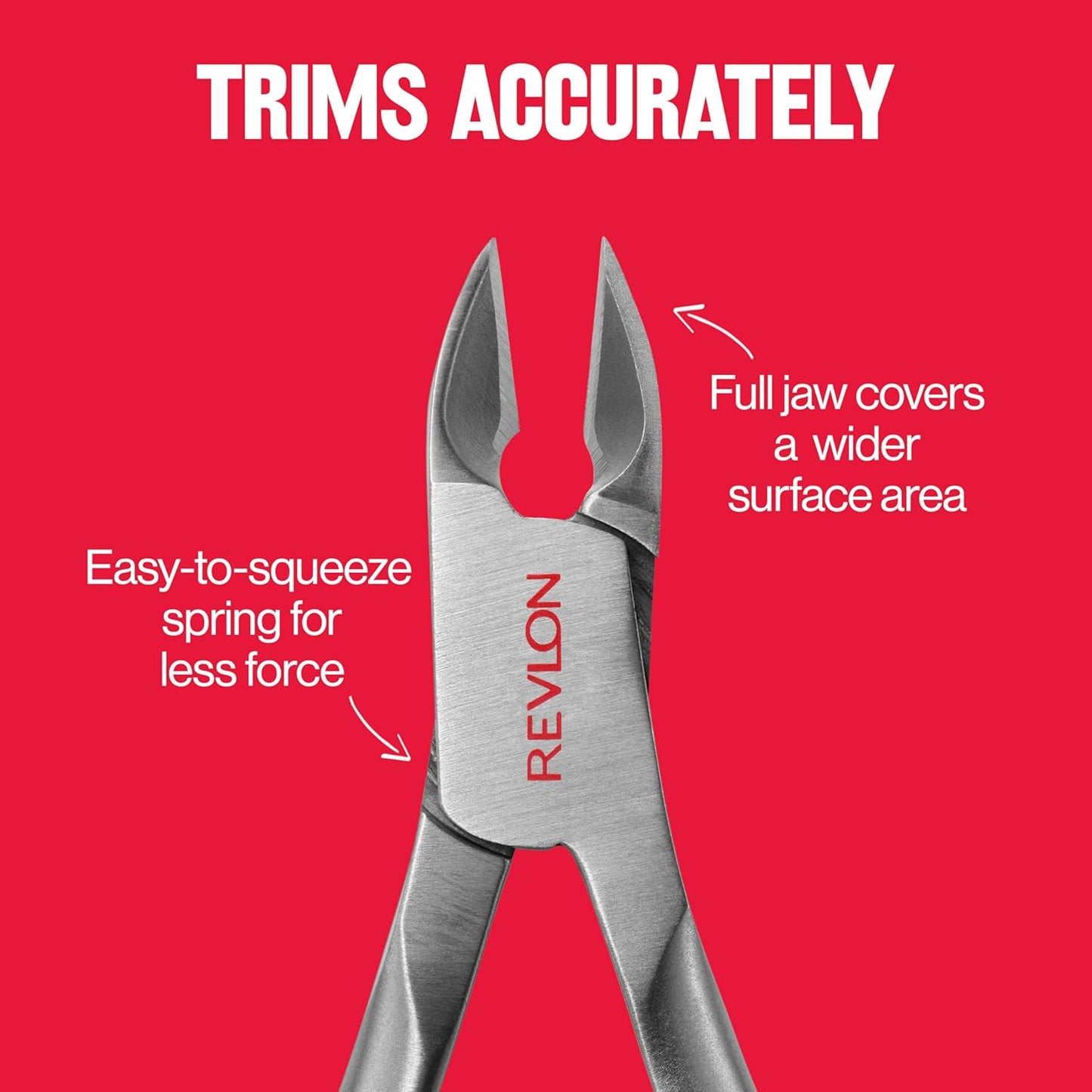 Revlon Cuticle Nipper - Precision Stainless Steel Manicure Tool for Nail Care | Easy-Squeeze Design, 1 Count