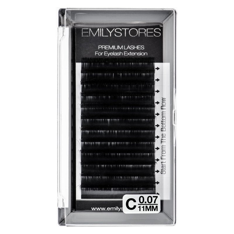 EMILYSTORES Eyelash Extensions 0.07mm Thickness C Curl Length 11mm Easy Fan Eye Lashes For Lash Extensions(0.07,C,11mm)