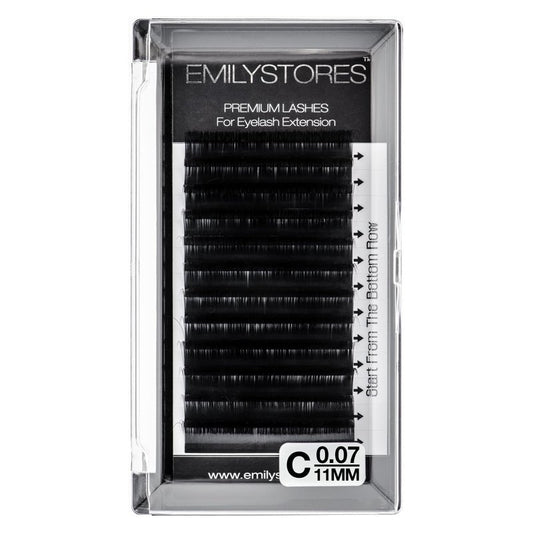 EMILYSTORES Eyelash Extensions 0.07mm Thickness C Curl Length 11mm Easy Fan Eye Lashes For Lash Extensions(0.07,C,11mm)