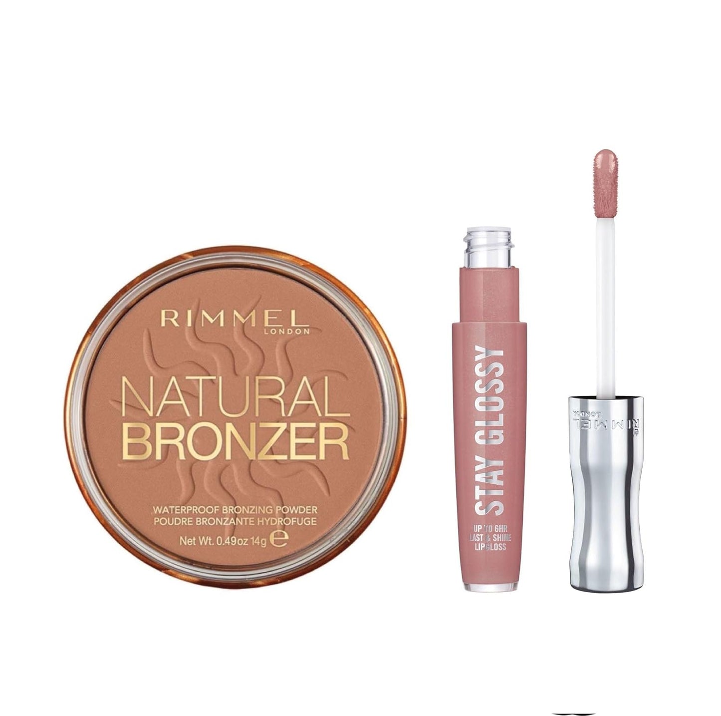 Natural Bronzer & Stay Glossy Lip Gloss Bundle - Sun Bronze & Seduce Me | Perfect Makeup Duo