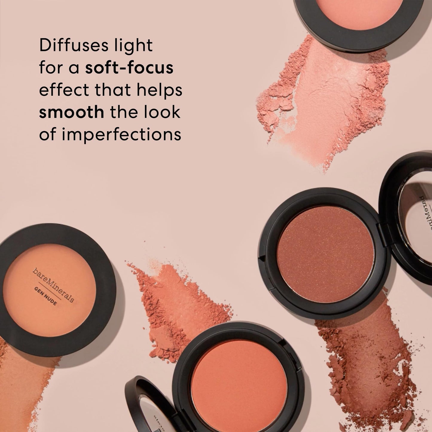 bareMinerals Gen Nude Powder Blush, Strike A Rose, Vegan, Cruelty-Free & Dermatologist-Tested
