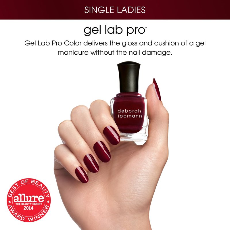 LIPPMANN Deborah Gel Lab Pro Nail Polish Treatment Enriched for Health, Wear, and Shine No Animal Testing, 21 Free, Vegan Red and Purple Colors