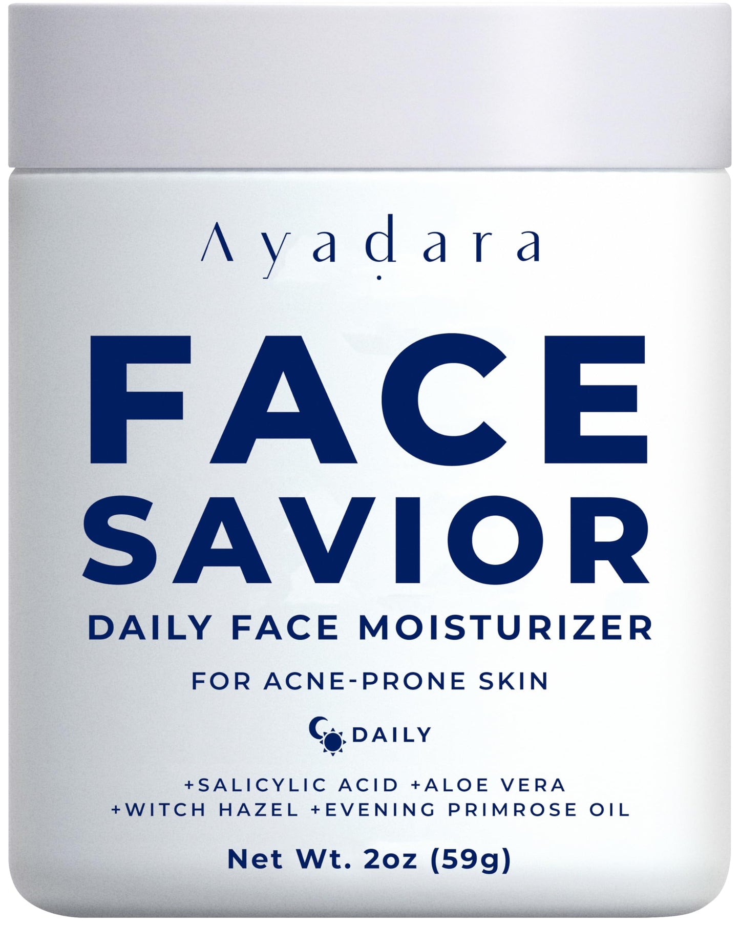 Ayadara Acne Facial Moisturizer, 2 fl oz, Advanced Oil Control Face Moisturizer for Oily Skin, Hydrating Acne Cream & Anti Acne Moisturizer for Face, Powerful Skin Care Regimen for Men & Women