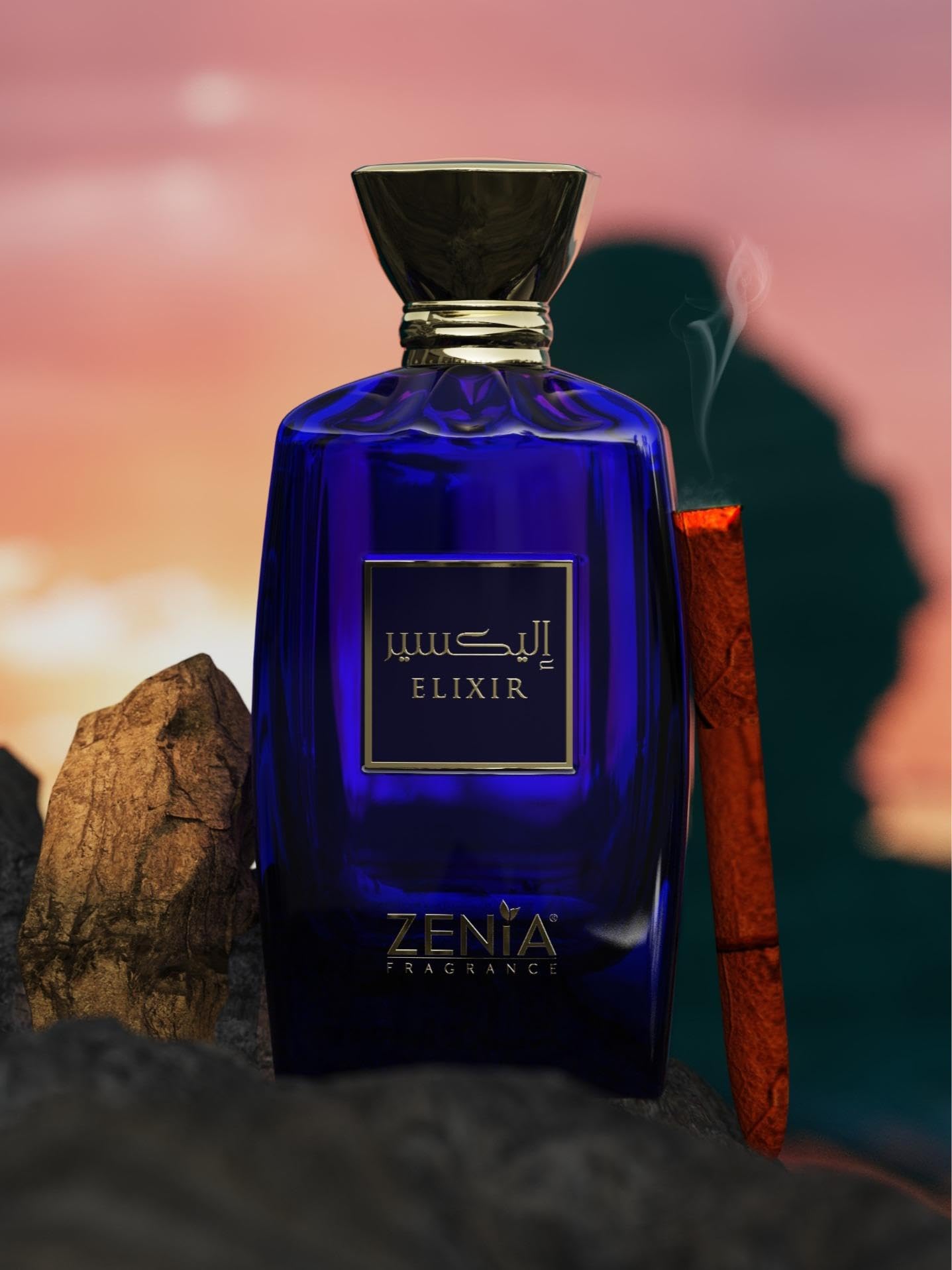 Zenia Elixir Eau de Parfum EDP Spray – 3.4oz / 100ml | Long Lasting Fresh Spicy Sweet Fragrance with Lavender, Mint, Vanilla & Honey