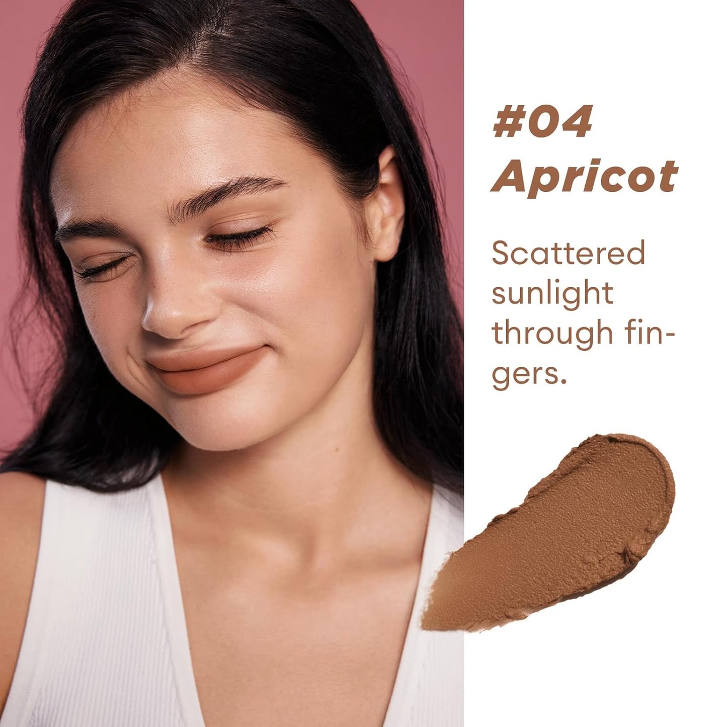 Velvet Matte Finish Lip Stain | Mousse Textured Lip Clay in Apricot - Rich Pigment, Conceals Lip Lines, 0.14 oz (4g)