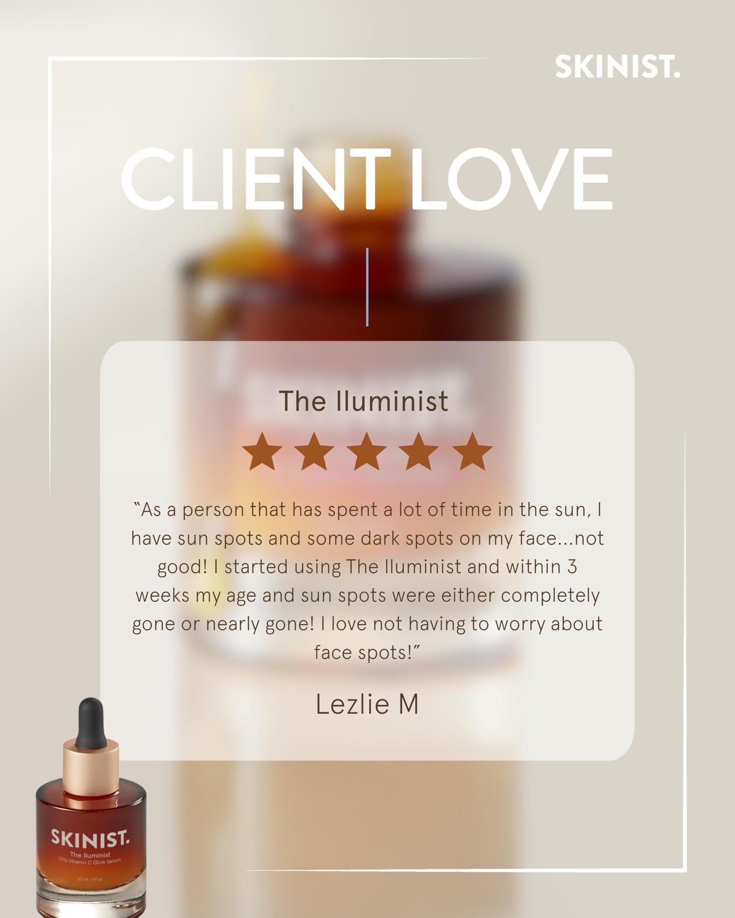 SKINIST The Iluminist 20% Vitamin C Glow Serum – Brightening & Hydrating Formula with Hyaluronic Acid