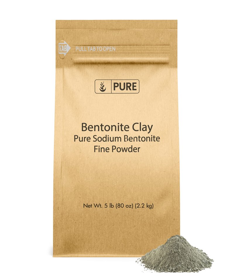 PURE ORIGINAL INGREDIENTS Bentonite Clay (5 lb) Fine Powder, Sodium Bentonite, For Face Masks & More
