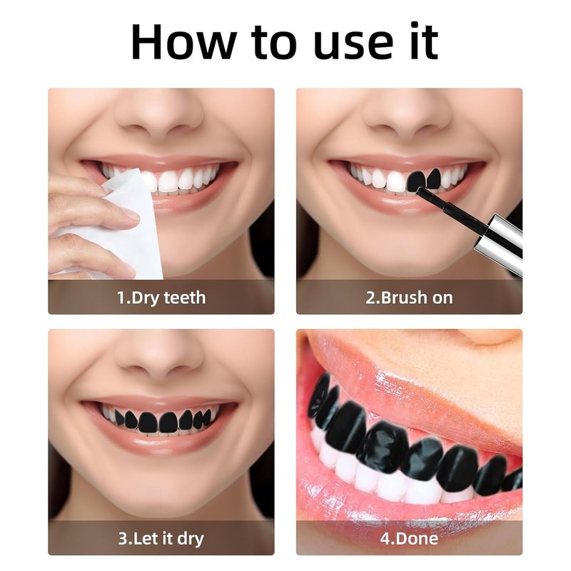Black Tooth Paint - Professional Black Out Teeth Makeup for Cosplay & Halloween | Quick Dry, Realistic SFX