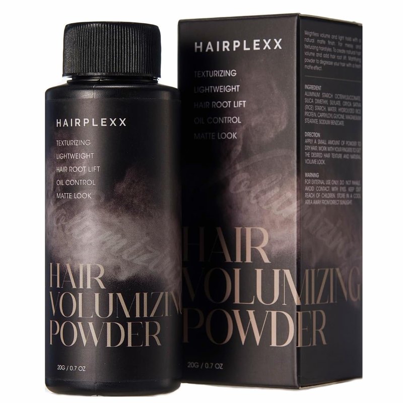 Hairplexx Hair Volumizing Powder - Instant Texturizer & Root Lifter for Fine, Thin, Oily Hair | Easy Application, Natural Ingredients