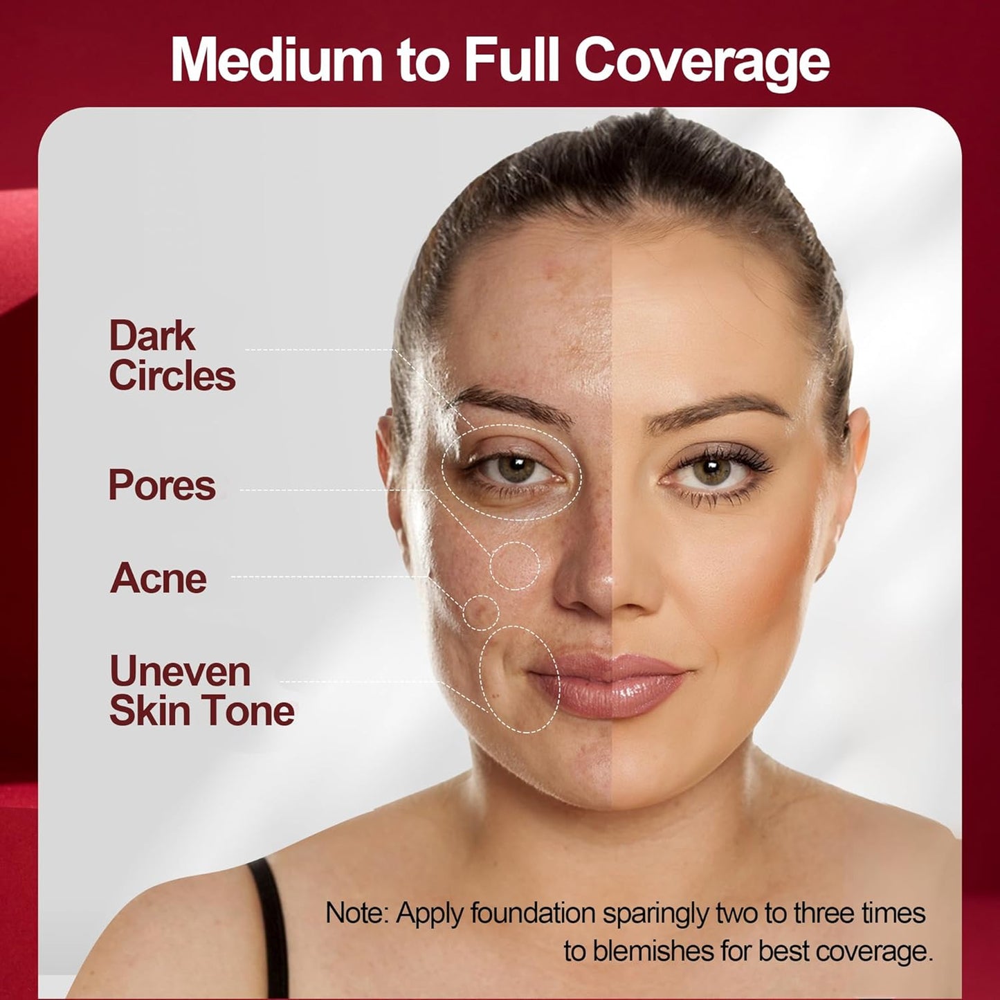 Dewy Liquid Foundation - Hydrating, Lightweight Formula for Medium-Full Coverage | Waterproof for Dry/Combination Skin, 30g, Nourishing Ivory