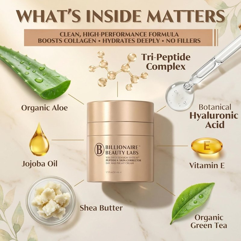 Peptide & Collagen Cream - Firming Anti-Aging Moisturizer for Face & Neck | 1.7 fl oz (50ml)