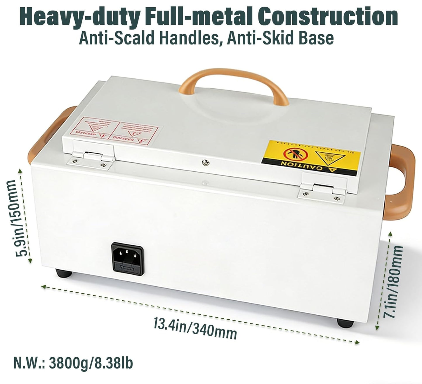 High-Temperature Autoclave Sterilizer - 2.0L Nail Tool Dry Heat Machine with Timer | 110V, CH-360T