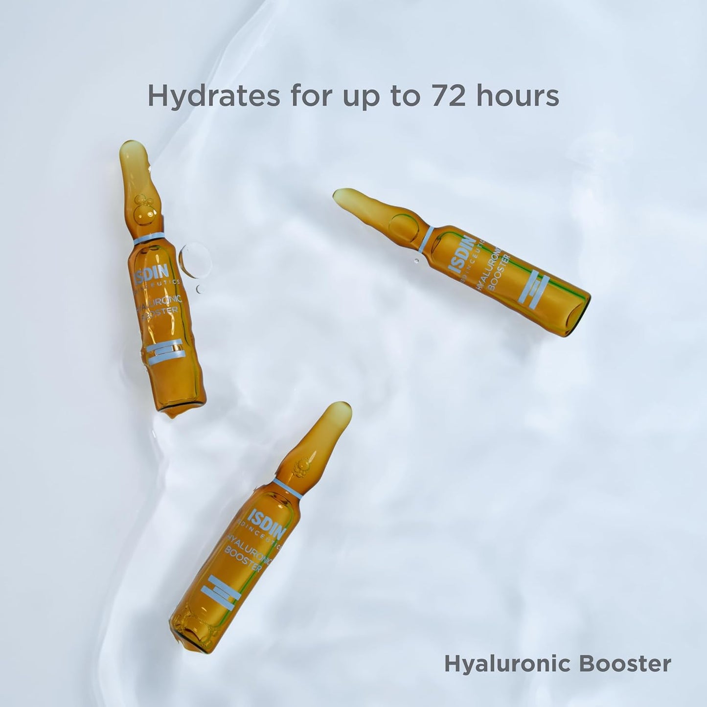 ISDIN Hyaluronic Booster Serum - Deep Hydration Ampoules with Peptides | 10 x 2ml