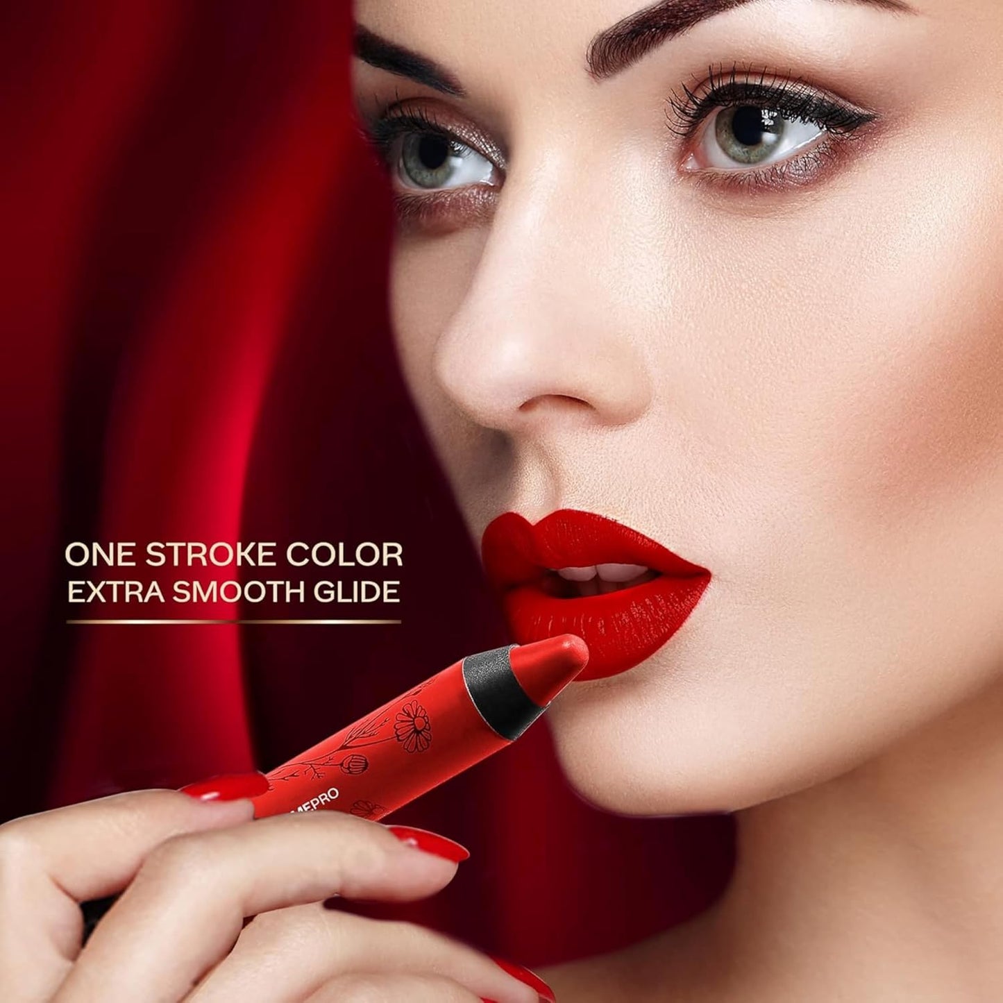 Matte Lip Crayon - Midnight Rose 12 | Long-Lasting, Highly Pigmented & Smudge-Proof Lip Color | Creamy Texture, Bold Matte Finish | 0.09 Oz (2.8g)