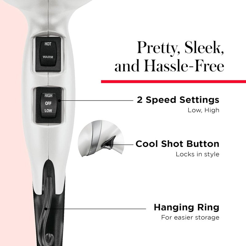 Revlon 1875W Infrared Hair Dryer - Quick Drying & Enhanced Shine | Lightweight Design
