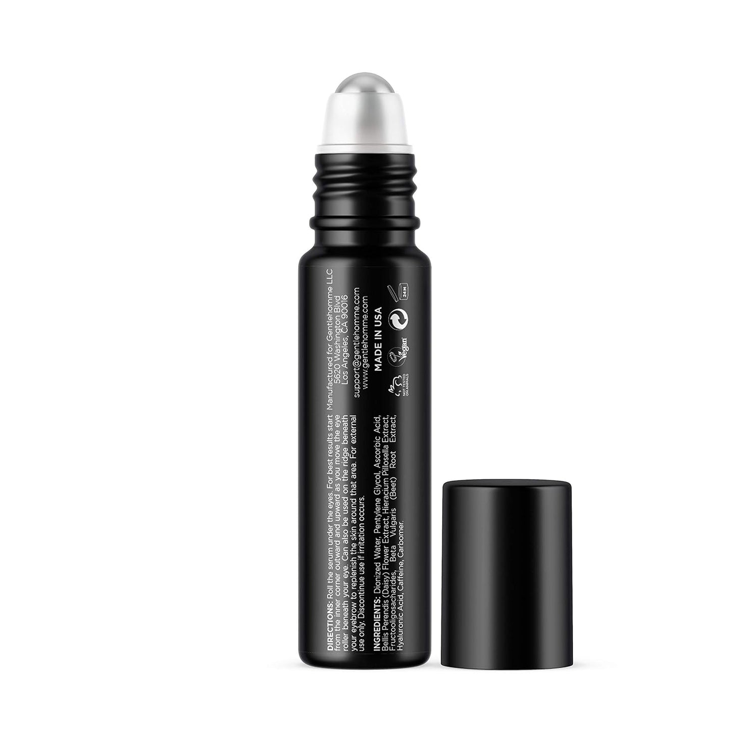 Eye Roller Serum for Men - Collagen & Caffeine Eye Cream | Depuffing Roller Ball for Dark Circles & Puffiness - 2 Count