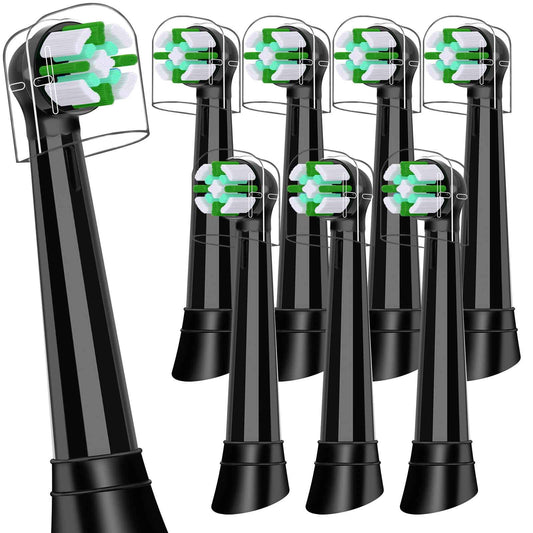 IO Replacement Heads Compatible with Oral B iO 2 3 4 5 6 7 8 9 10 Series Electric Toothbrush, 8 Pcs Brush Heads Compatible with Oral B, Gum Protection and Deep Cleaning Black