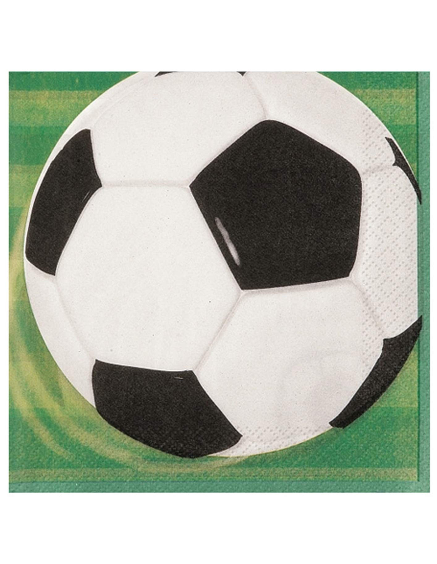 Multicolor 3D Soccer Paper Luncheon Napkins - 6.5" x 6.5" (Pack of 16) - Perfect for Soccer Parties, Celebrations & Events