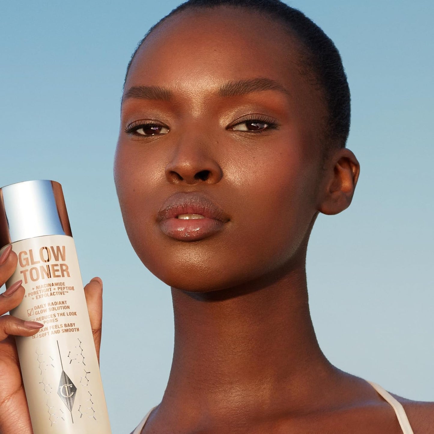 Charlotte Tilbury Glow Face Toner - Exfoliating Toner for Oily Skin | Reduces Pores & Hydrates with Rose & Lemon Scent