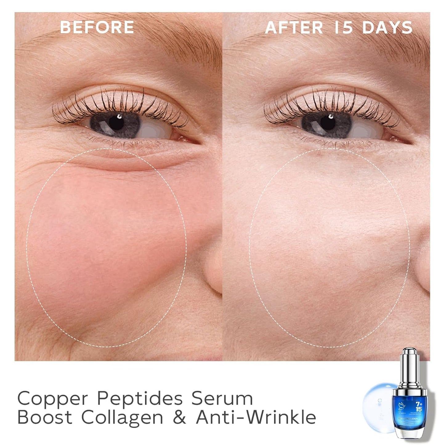 Copper Peptides Serum for Face - Anti-Aging & Firming with GHK-Cu, EGF, Hyaluronic Acid | 25mL/0.88 Fl Oz