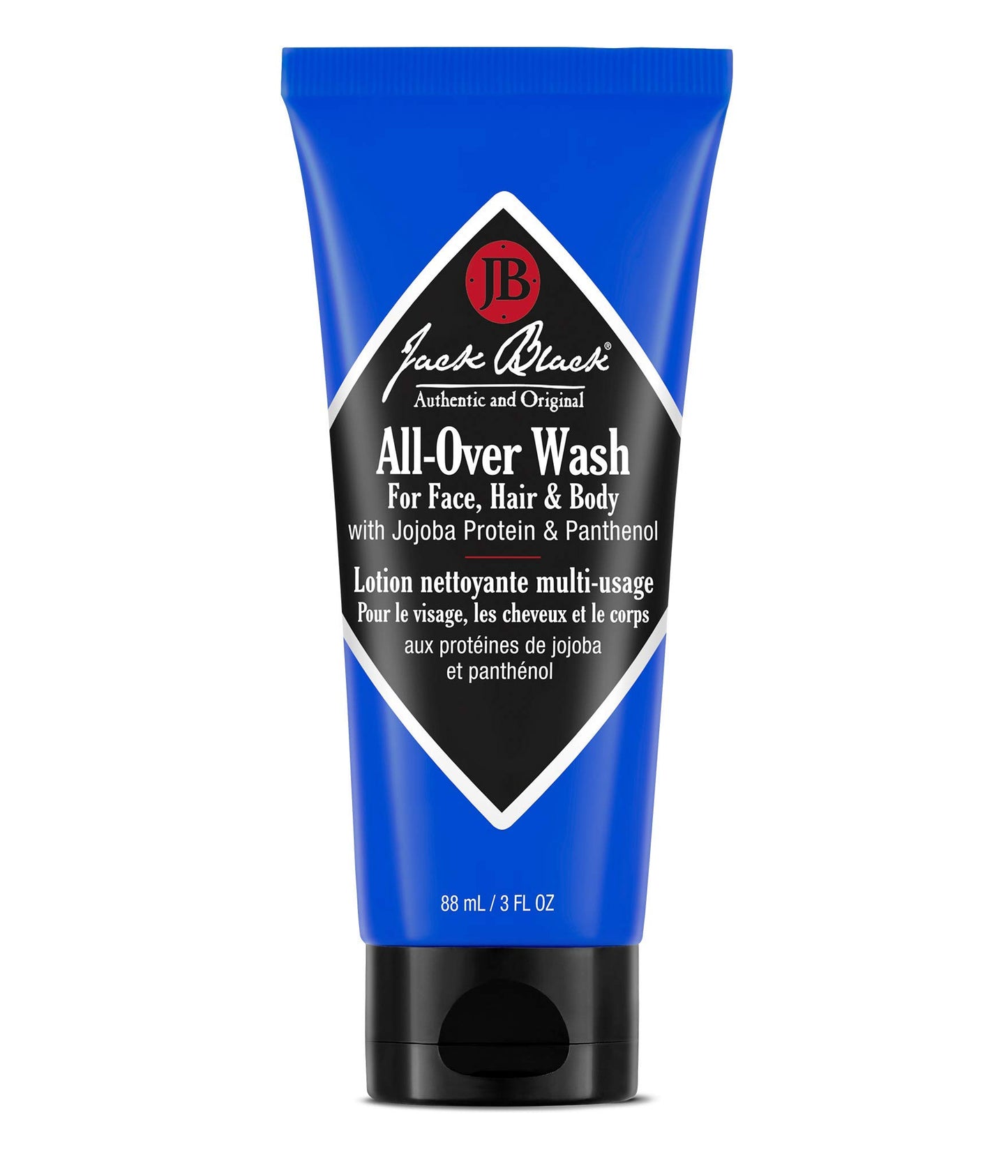 Jack Black All Over Wash Face, Body & Hair Cleanser, 3 Fl Oz – Citrus, Mint & Oakmoss – Mens Face Wash, Body Wash, Shampoo, Skin Care, Hair Care, Multi-Purpose Body Wash Men, Sulfate–Free