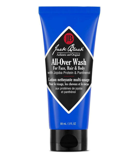 Jack Black All Over Wash Face, Body & Hair Cleanser, 3 Fl Oz – Citrus, Mint & Oakmoss – Mens Face Wash, Body Wash, Shampoo, Skin Care, Hair Care, Multi-Purpose Body Wash Men, Sulfate–Free