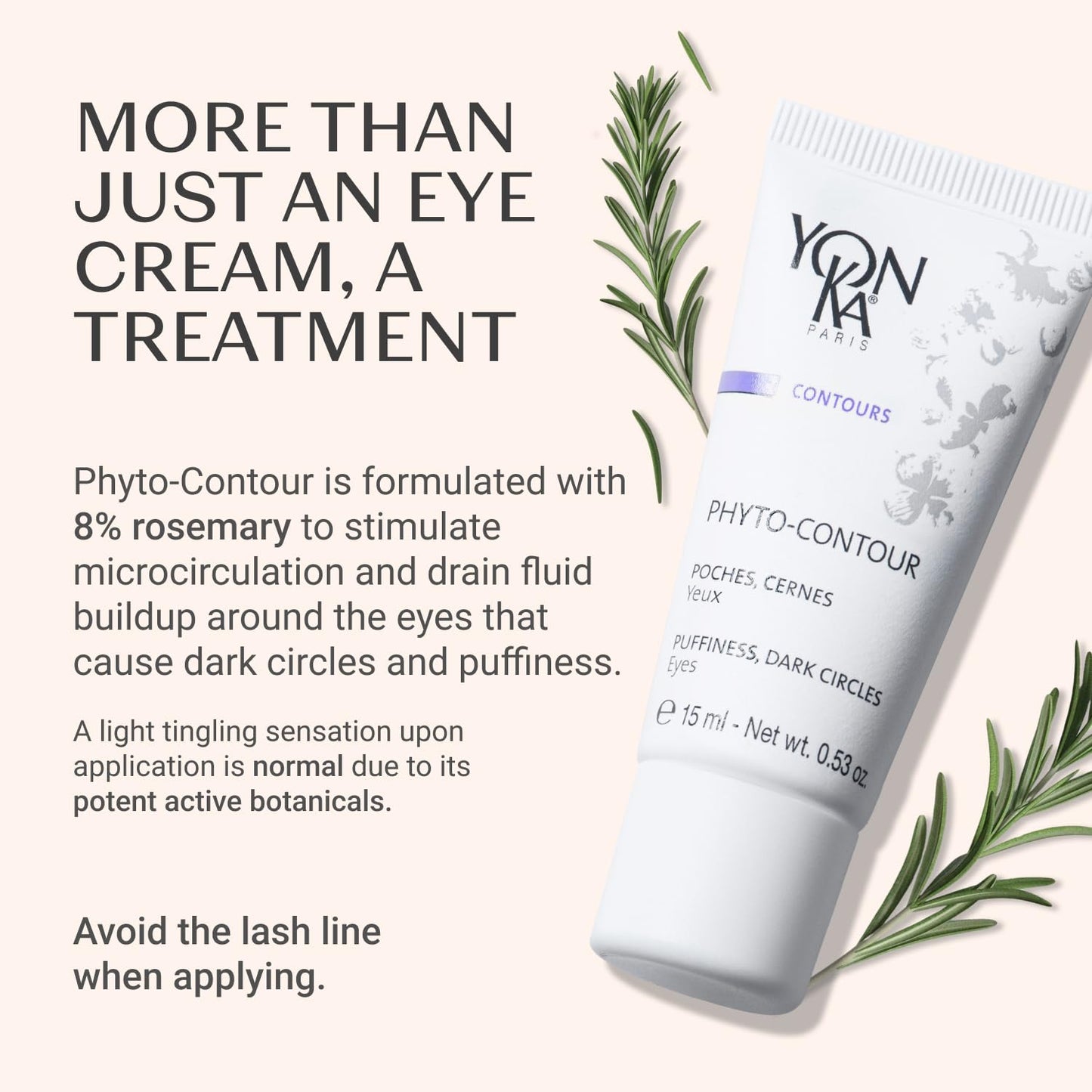 Yon-Ka Phyto-Contour Eye Cream - Anti-Aging Formula with Rosemary Extract | Reduces Puffiness & Dark Circles | 0.5 fl oz