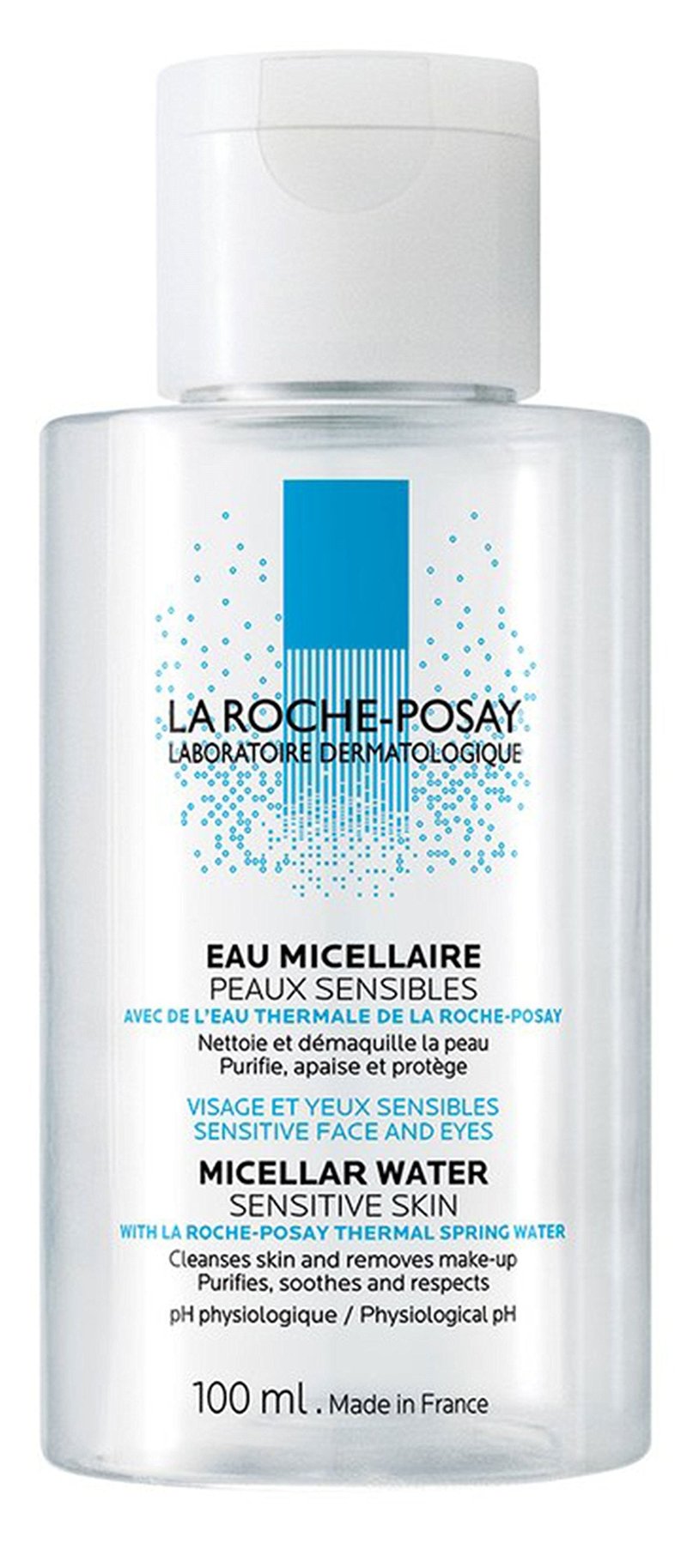 La Roche-Posay Micellar Water for Sensitive Skin, Use as Daily Face Wash, Toner, and Makeup Remover, Oil Free, 3.38 Fl Oz (Pack of 1)