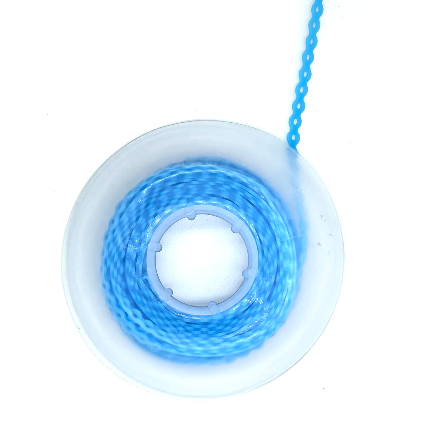 4 Pcs Dental Orthodontic Elastic Chain Power Chains Brace Orthodontic Spool Elastic Rubber Band for Teeth Braces,15ft/Roll (Sky blue+Royal blue+Orange+Black, Closed)