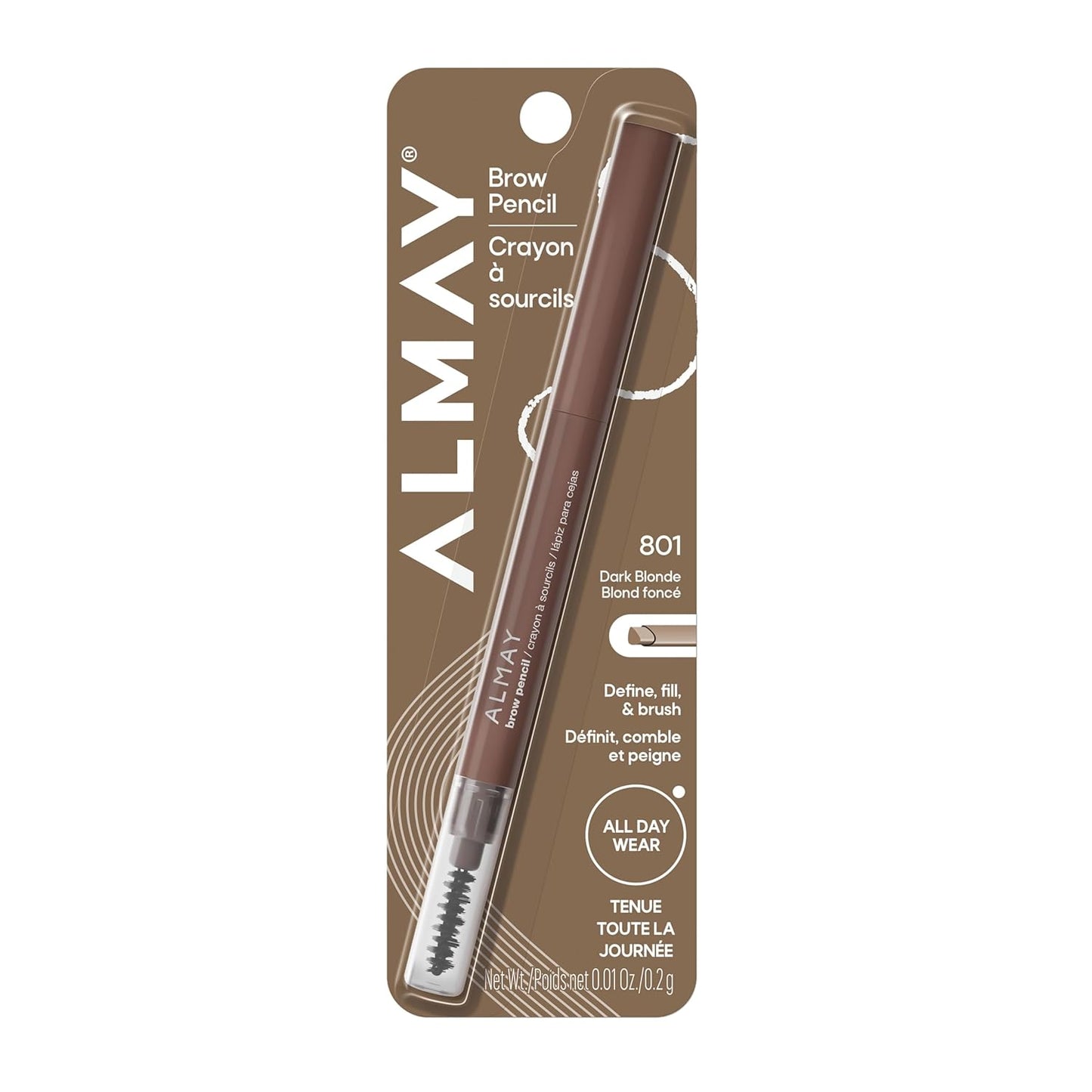 Almay Eyebrow Pencil - Hypoallergenic Dark Blonde Brow Makeup | Perfect for Sensitive Skin