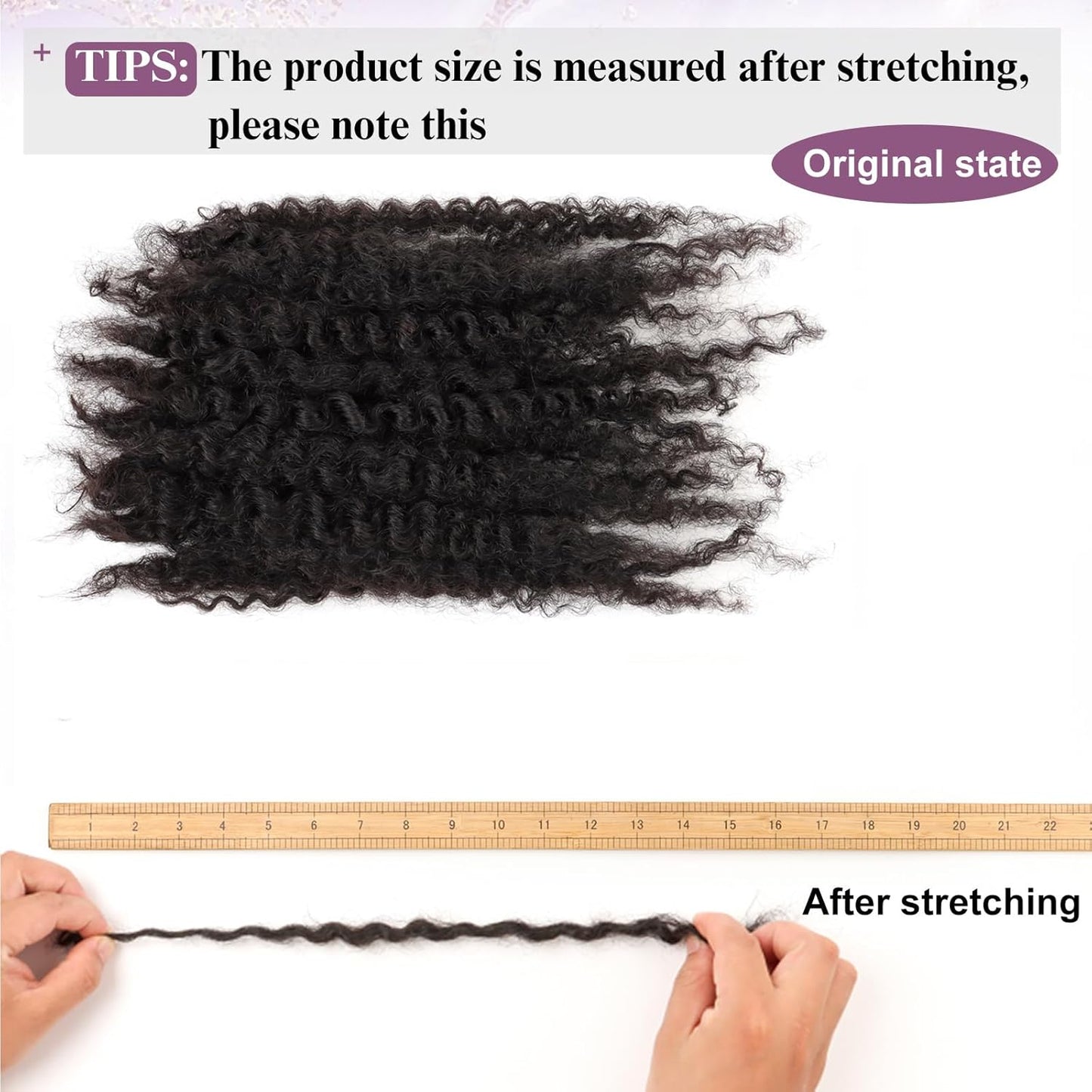 Brown Afro Kinky Bulk Human Hair - 16 Inch 50g for Micro Locs & Mini Kinky Twist Braids | Dreadlock Extensions, Can Be Dyed