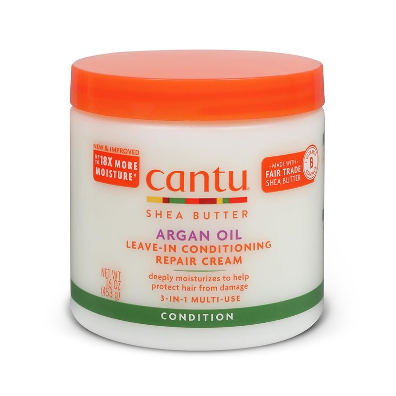 Cantu Argan Oil Leave-In Conditioning Repair Cream - 16 Ounce | Deep Moisture & Frizz Control