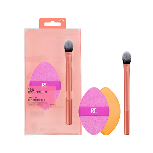Real Techniques Brightening Concealer Makeup Brush, Viral Kitten Paw Brush Conceals Under Eyes, & Imperfections, Cover Dark Circles, For Brightener & Concealer, RT 242 Brush, Cruelty-Free, 1 Count