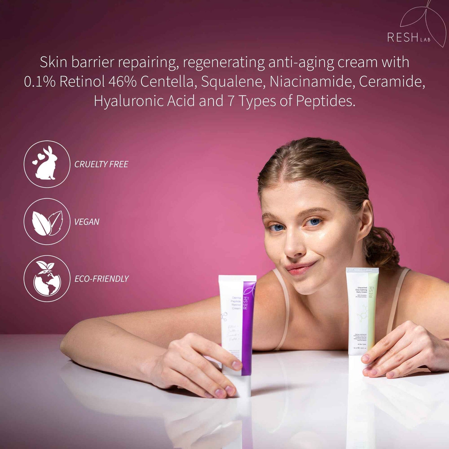 Retinol Peptide Face Cream 50ml – Anti-Aging Moisturizer with Niacinamide, Ceramide & Centella – Hydrating Cream for Fine Lines, Wrinkles & Acne Scars