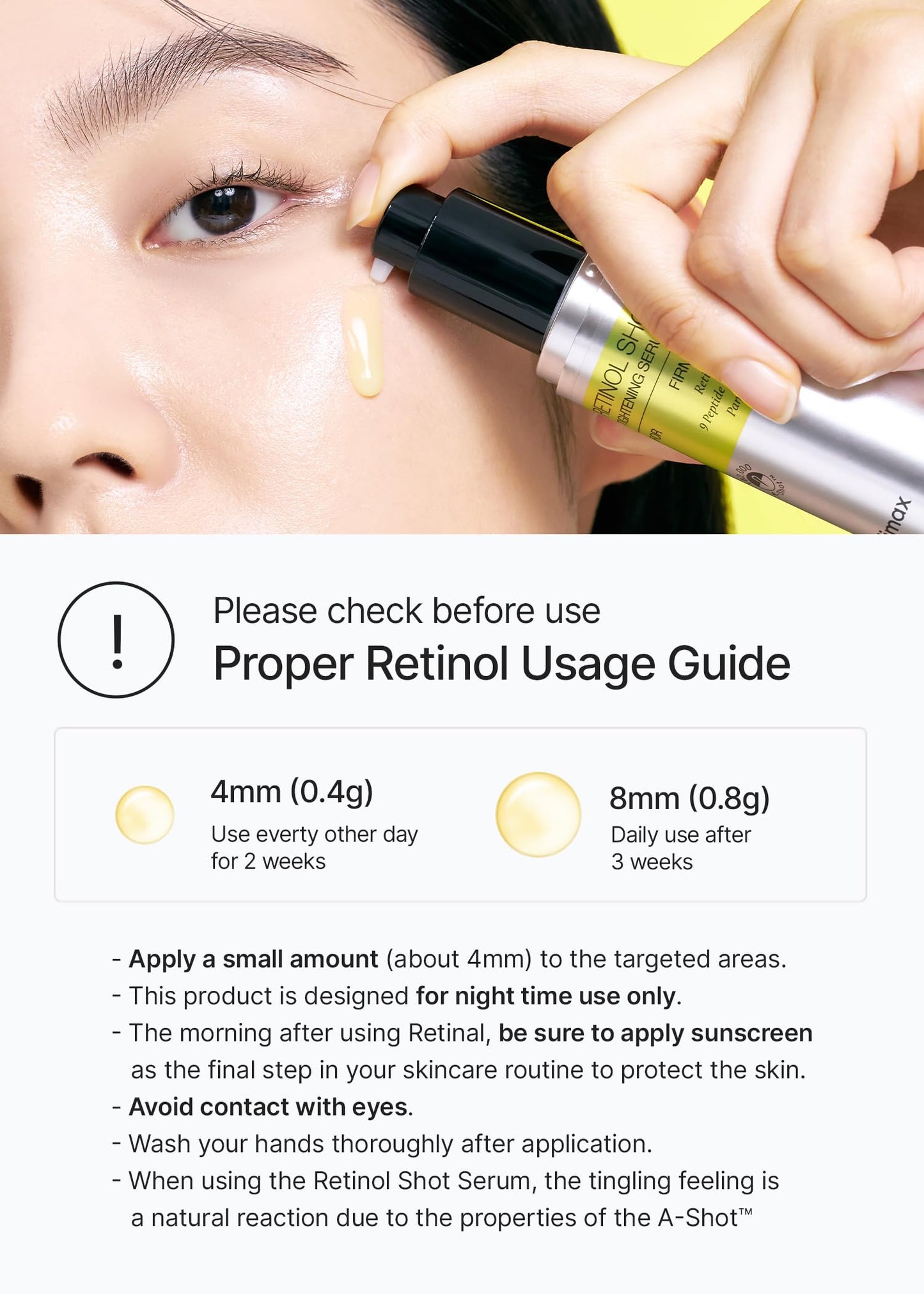 celimax The Vita A Retinol Shot Tightening Serum | with Pure Vitamin A Retinol, Peptide, Pore Minimizer, Wrinkles & Fine Lines, Firmer Skin, Anti-Aging, Skin Smoothing, Korean Skin Care Gift, 30ml