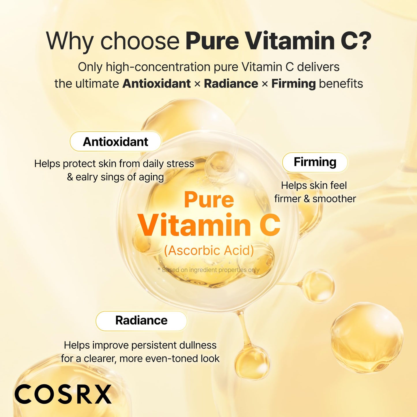 COSRX Advanced Pure Vitamin C 23% Serum with Vitamin E & Glutathione, Korean Vitamin C Serum for Fine Lines, Uneven Skin Tone & Dull Skin, 0.7oz, Korean Skin Care