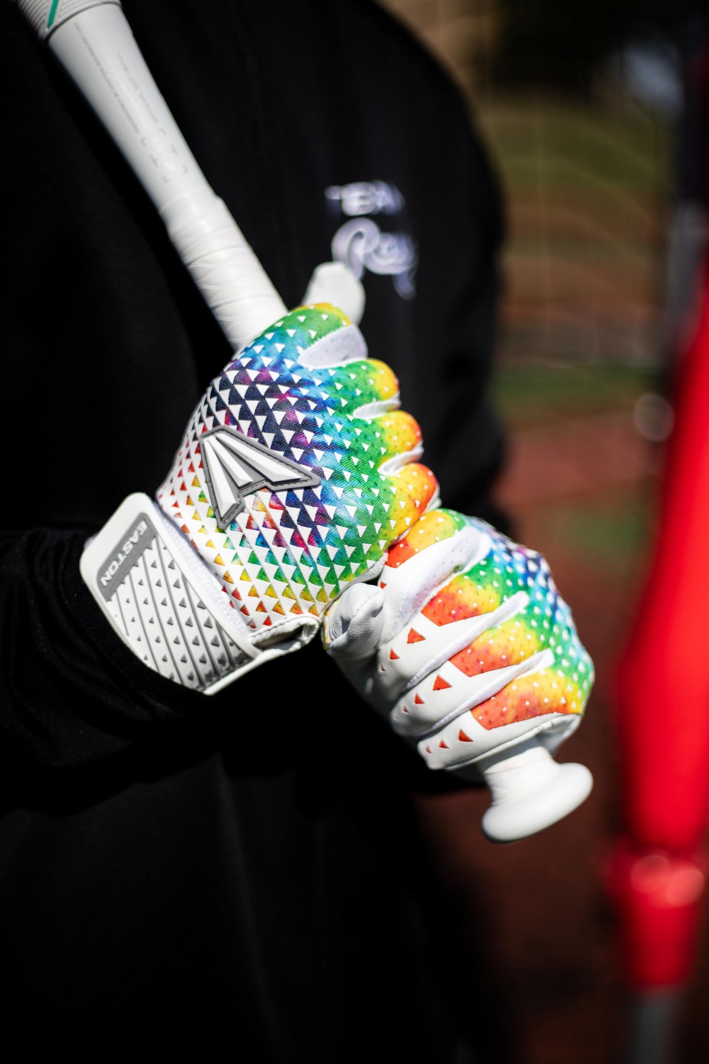 Easton | GHOST NX Fastpitch Softball Batting Gloves | Adult Small | White/Navy
