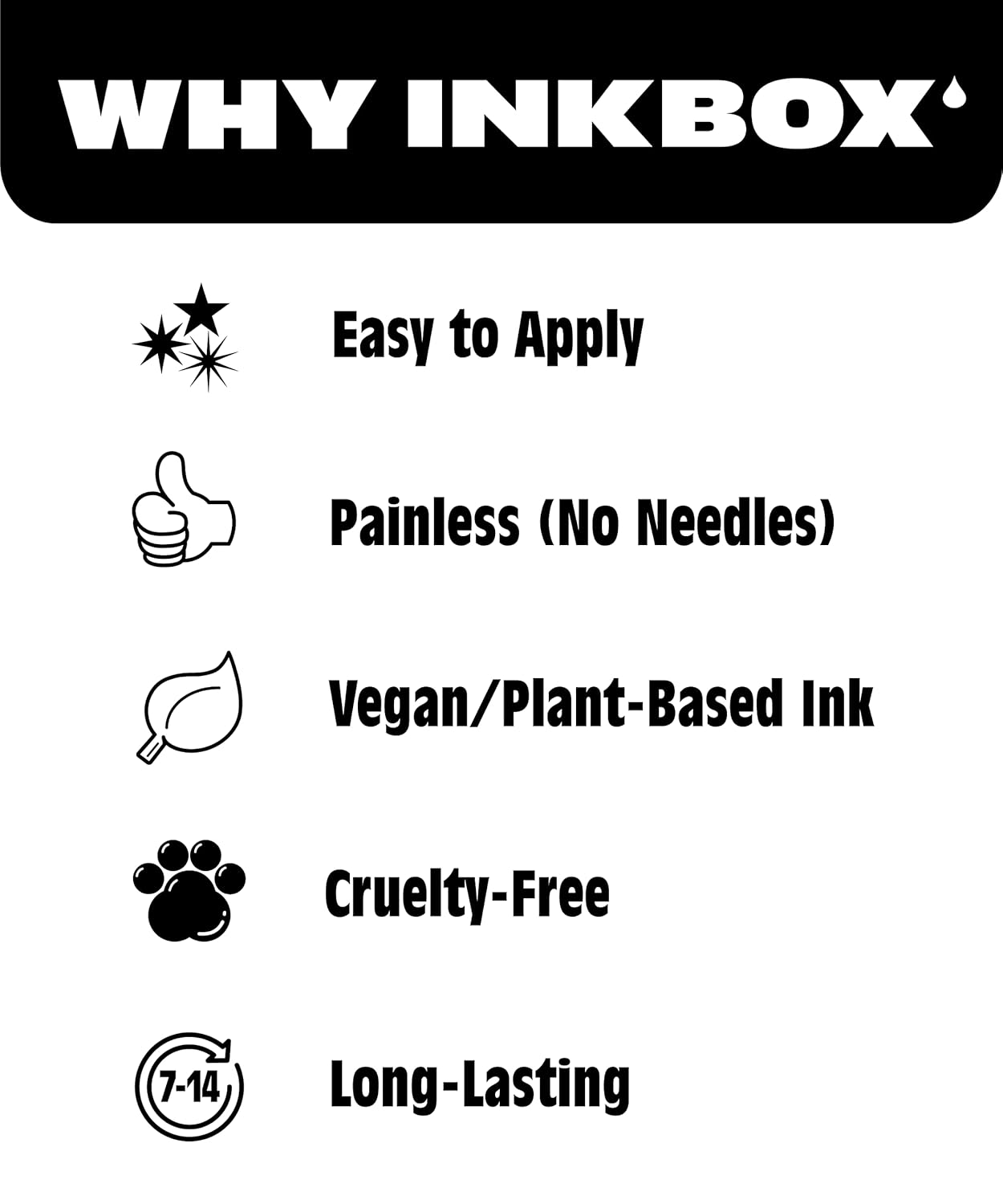Temporary Tattoos - Semi-Permanent Water-Resistant Inkbox Tattoo | Lasts 1-2 Weeks, 4 x 4 in, In Unison Design