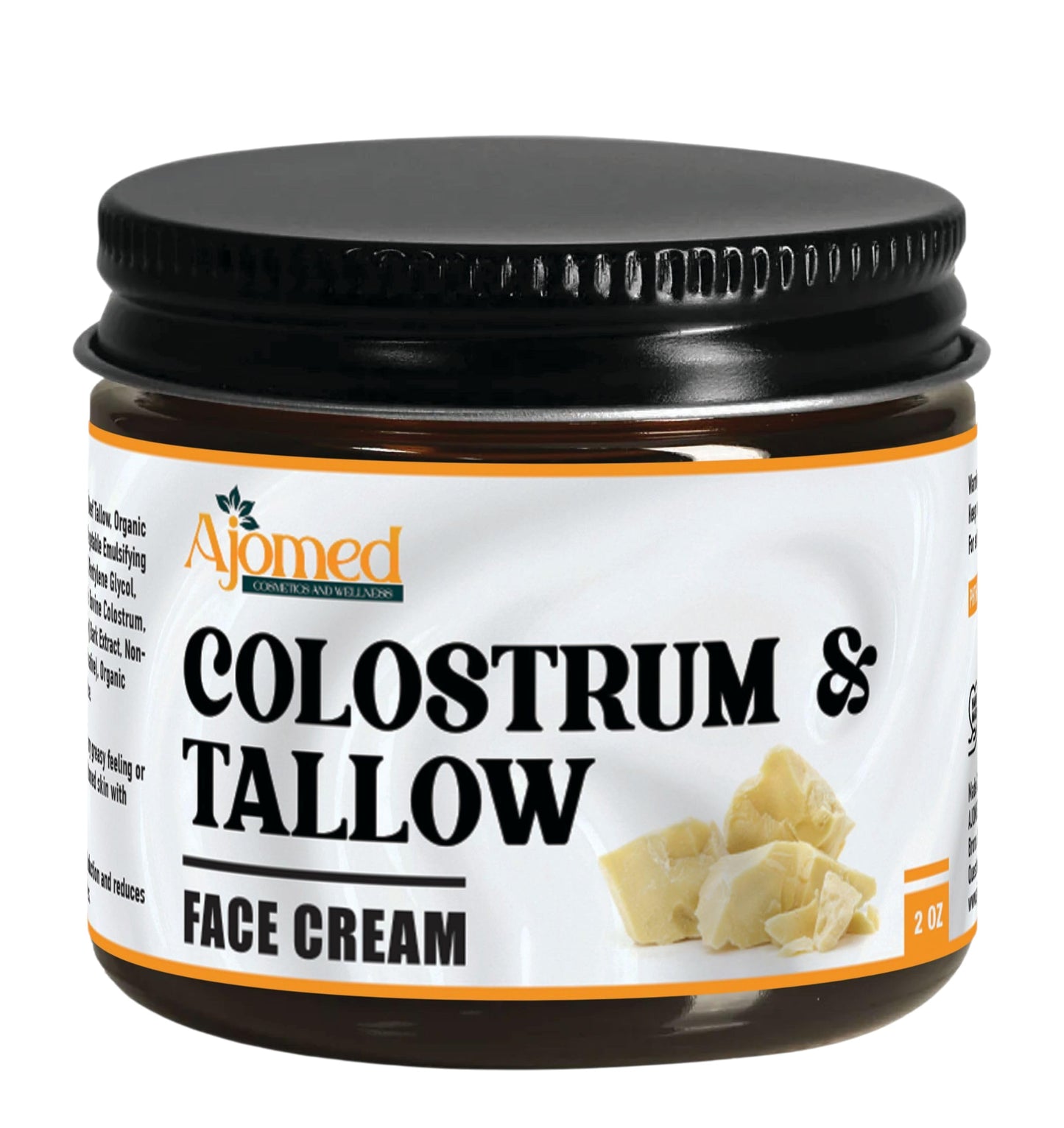 Colostrum & Tallow Face Moisturizer - tallow For Dry skin, Fine Lines & Aging – Handmade Skincare Tallow balm for rosacea, eczema- Retinol & Hyaluronic Acid Cream, Moisturizer Face Cream Day & Night