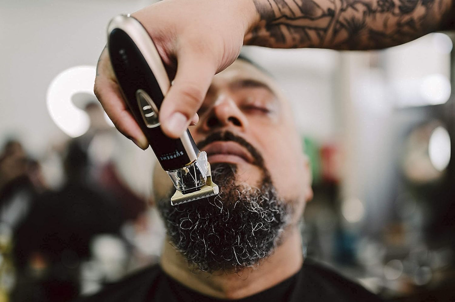 Professional Barber Trimmer - Supreme T Shaper Cordless Clippers for Sensitive Skin | 90 Min Runtime, Low Noise