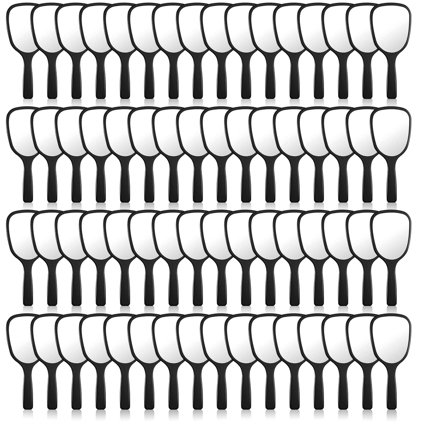 Namalu 60 Pcs Hand Held Mirror with Handle Bulk Small Travel Makeup Compact Mirrors for Girls Women Men Party Favors Gifts 7.08 x 3.14 Inch
