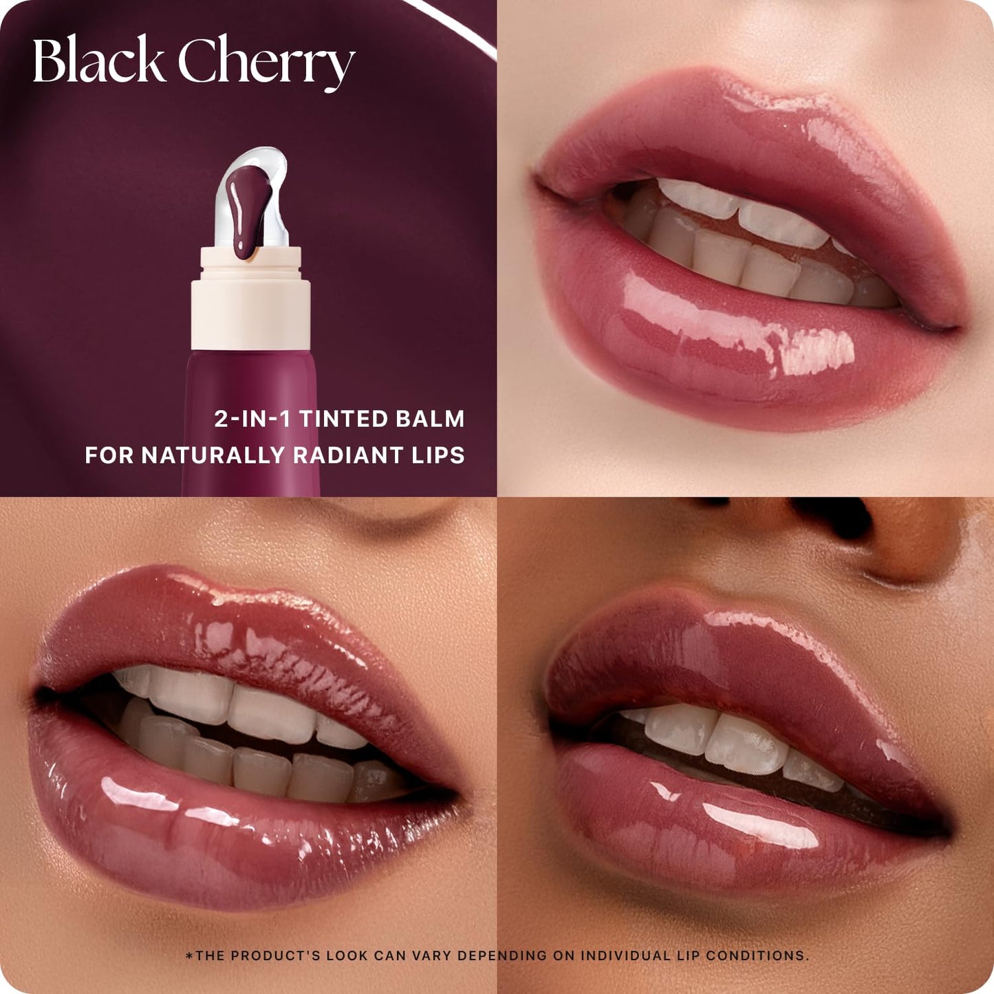 Nature Republic Honey Melting Lip Butter Balm – Hydrating Tinted Balm with Peptides, for Sheer & Glossy, Smooth & Soft Lips (BLACK CHERRY)