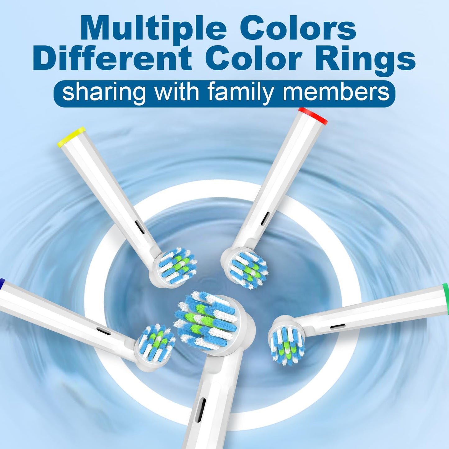 Replacement Toothbrush Heads Compatible with Braun Oral B Pro 1000/7000/9600/5000/3000, Brush Heads Refills for Genius X and Smart 1500 Electric Toothbrush (White)