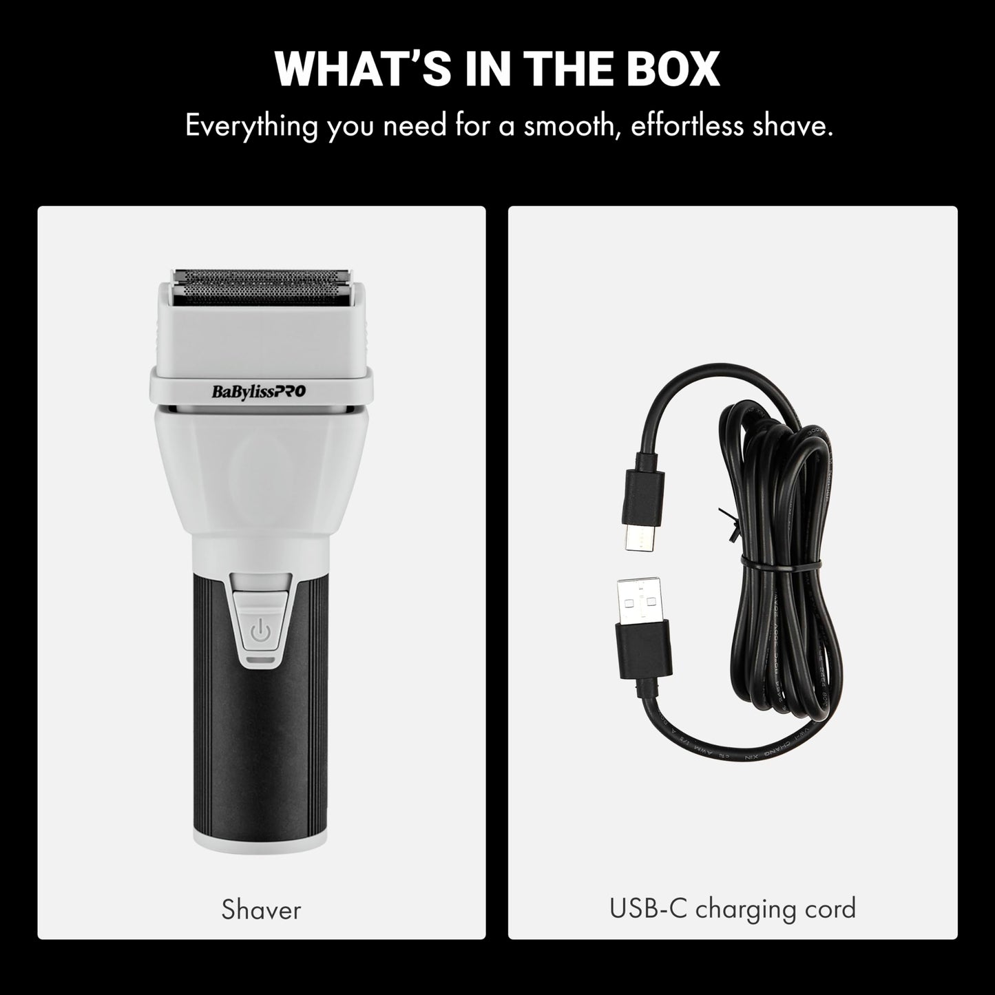 BaBylissPRO COREFX Professional Double Foil Electric Shaver for Men - Waterproof Cordless Wet/Dry Foil Razor with 9,000 RPM Motor and USB-C Charging