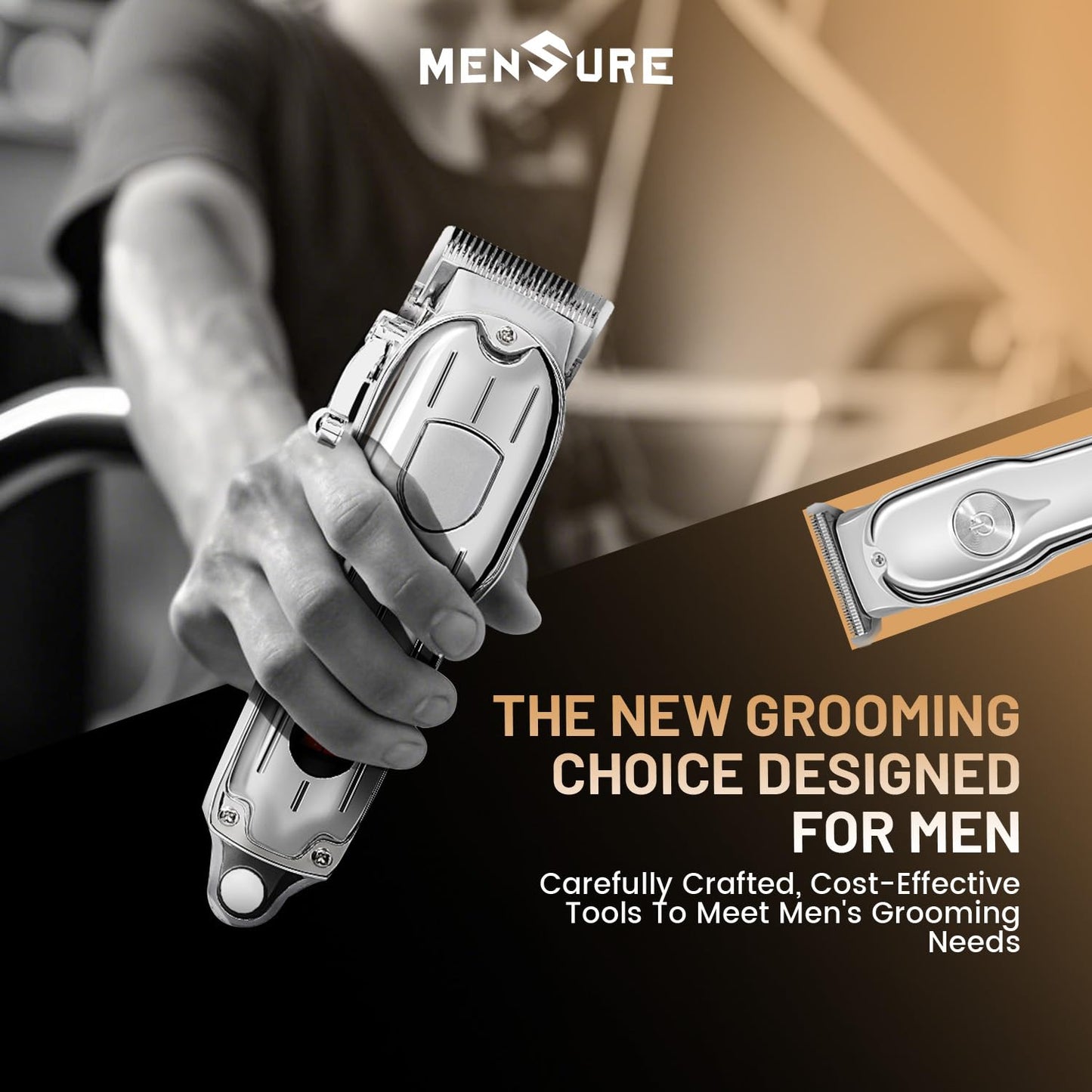 Mensure Hair Clippers for Men, Home Haircut Kit with Scissors, Comb & Guide Combs, Cordless Hair Trimmer Set for Family Use