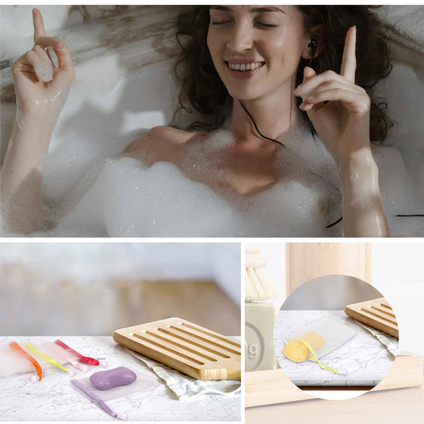 RMERVE 100 Pcs Soap Bag Soft for Shower, Exfoliating Soap Saver Pouch with Drawstring for Foaming and Drying soft for Shower Body Facial Cleaning Tool Easy to Bubble and Store Small Soap