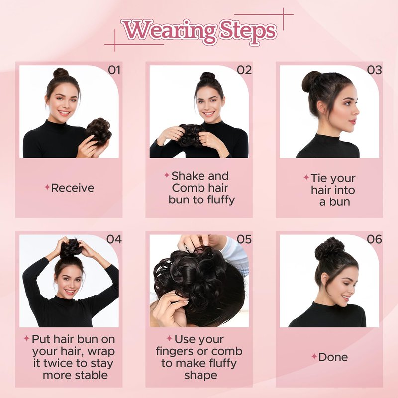 SEGO Messy Human Hair Bun Hairpieces Real Scrunchies 30g Larger Straight Tousled Bun Updo Donut Chignon Ponytail Extensions for Women Girls-1 Count 30g #2R Dark Brown
